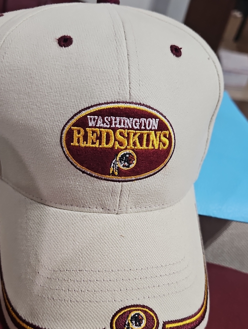 Washington Vintage Redskins Beige and Burgundy Embroidered Cap